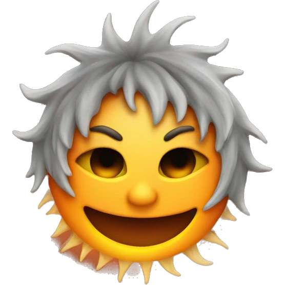The sun in the Halloween style emoji