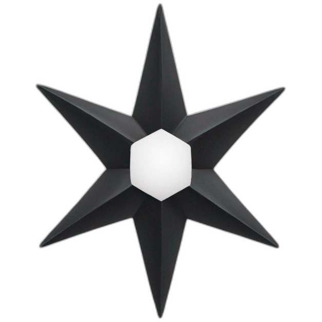 Black 8 pointed star emoji
