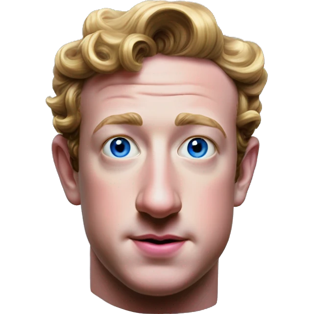 Synthwave Zuckerberg in Super Mario style, oil paint, epic eyes, intricate lips, exquisite pose, beautiful, desirable, logical emoji