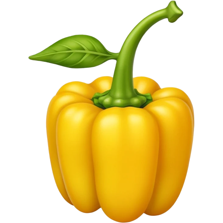 Cartoon Yellow pepper: small stem emoji