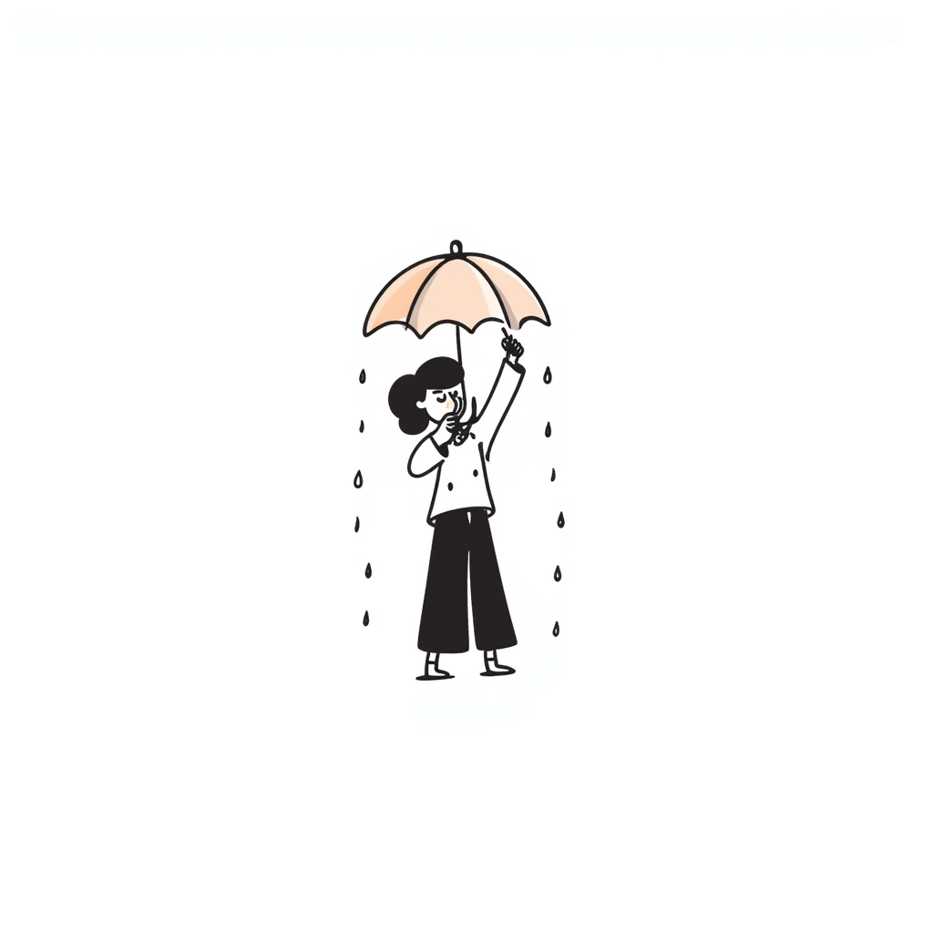 pastel umbrella under rain emoji