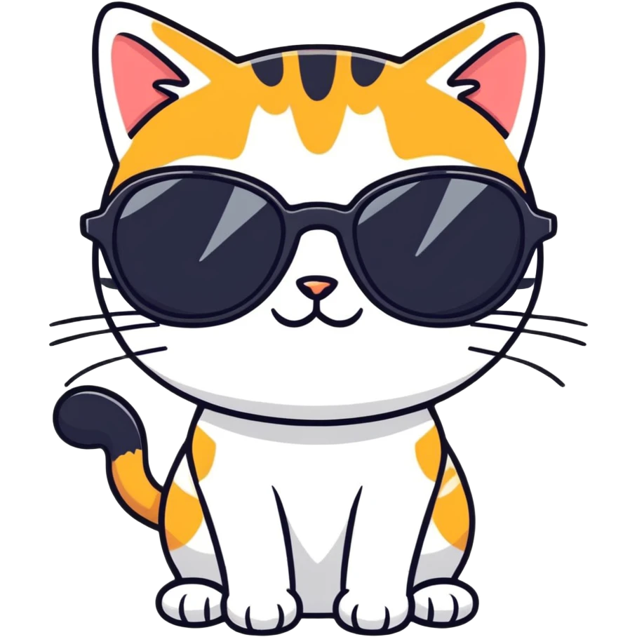 Cat with sunglasses emoji