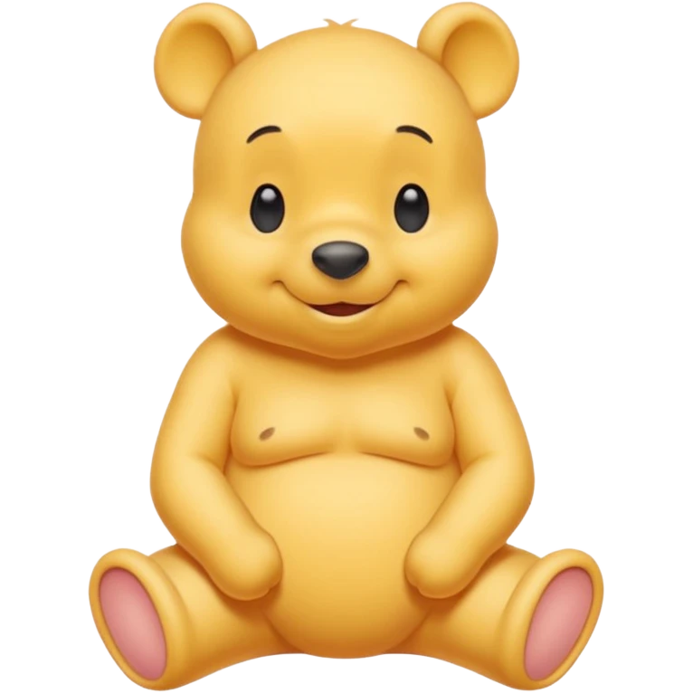 winee the pooh with yellow pastel skin cute and with no body no shirt only the head make itv bsmile emoji