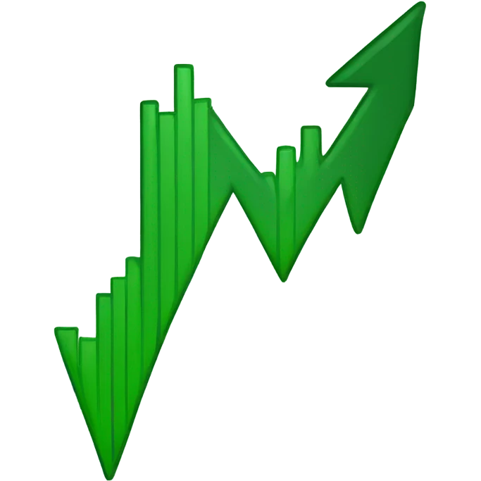 green arrow graph trending up emoji