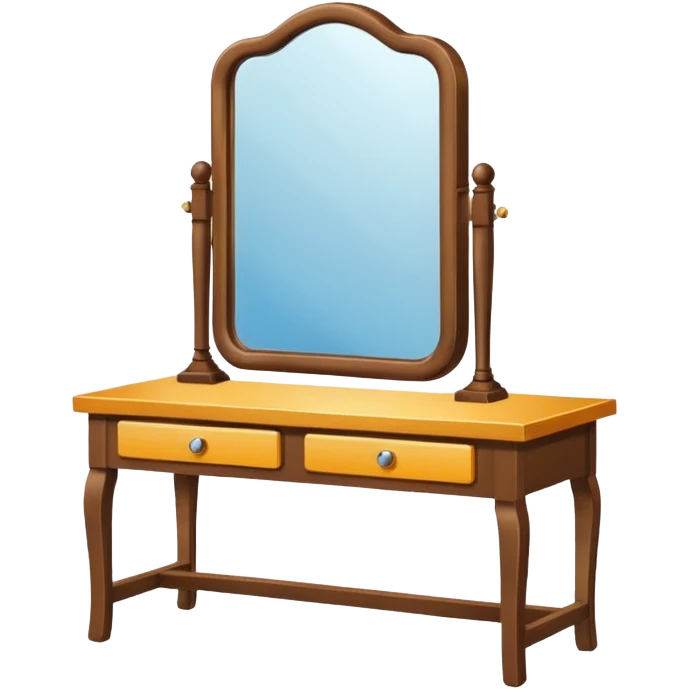 table with mirror emoji