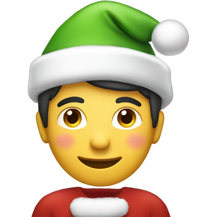 A person with Xmas hat emoji