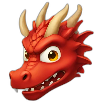 head Red dragon epic emoji