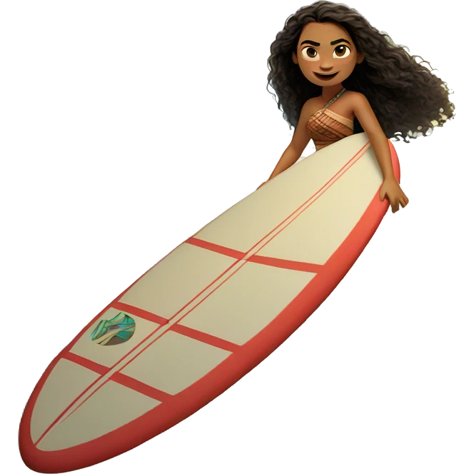 Moana surfing emoji