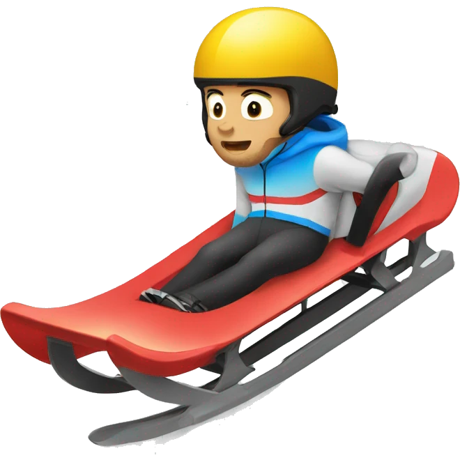 Olympic luge emoji
