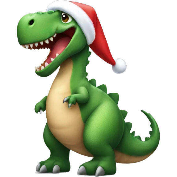Christmas dinosaur  emoji