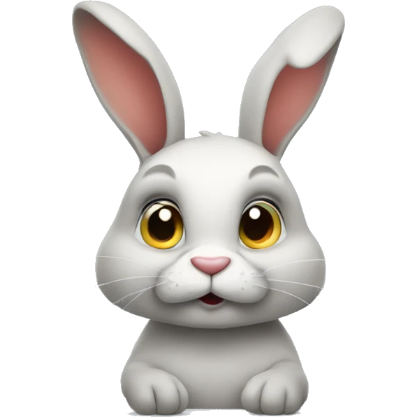 Rabbit with attitude emoji