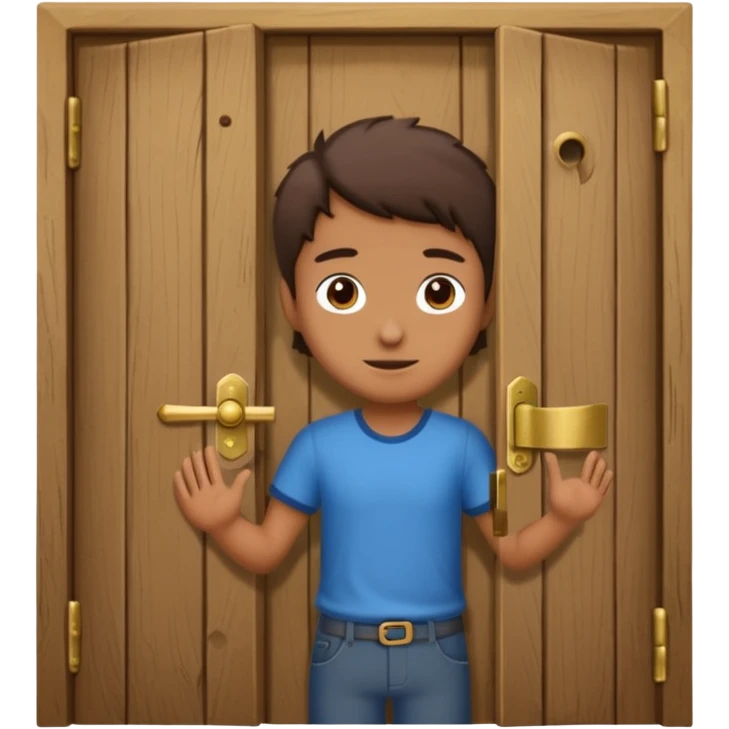 persona abriendo puerta emoji