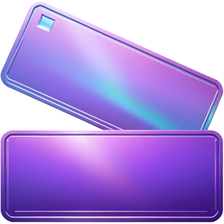 Purple beautiful holographic Concert ticket emoji