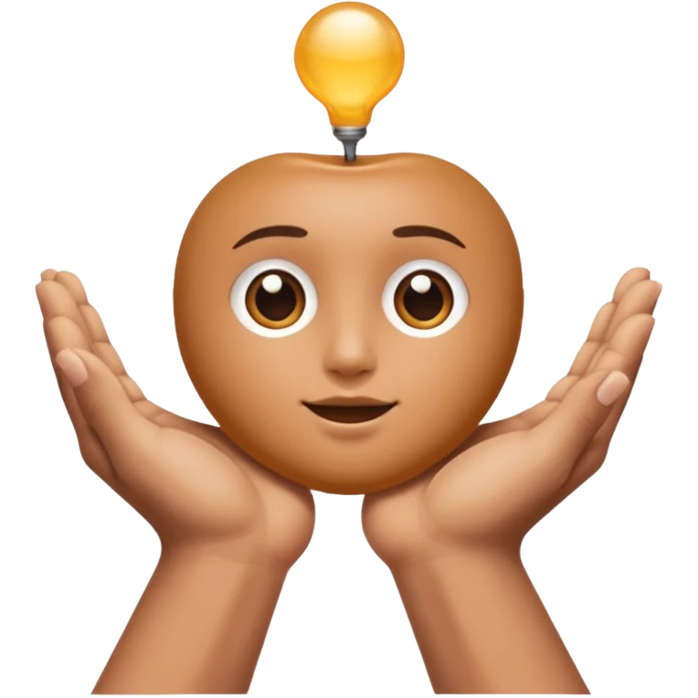 Two hands holding  emoji