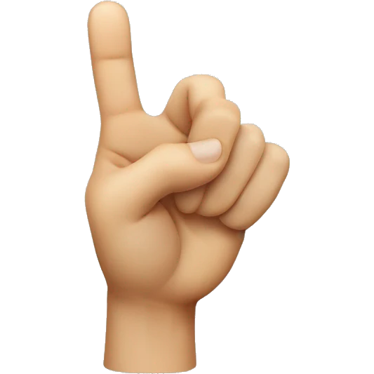 fingers shaping the letter L emoji