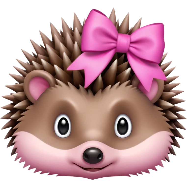 hedgehog with a pink bow emoji