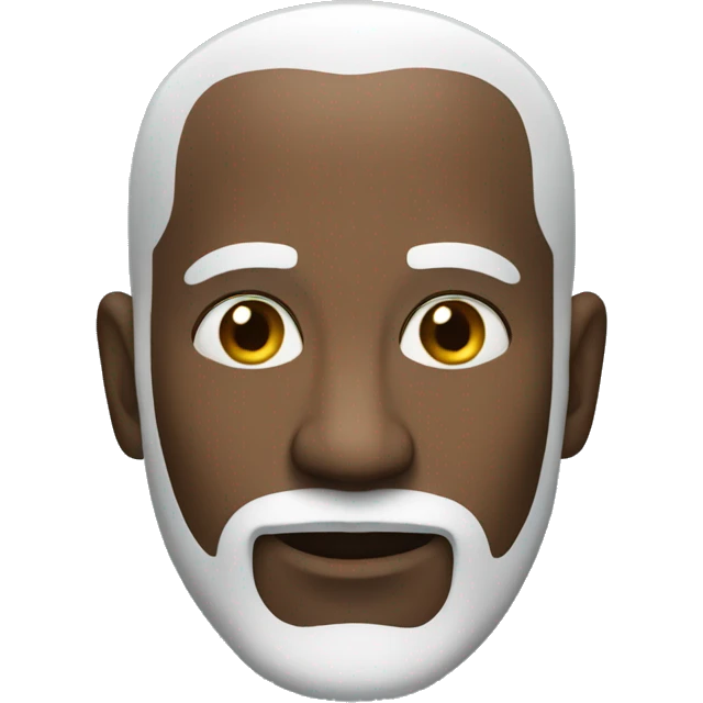 black male bald white beard emoji