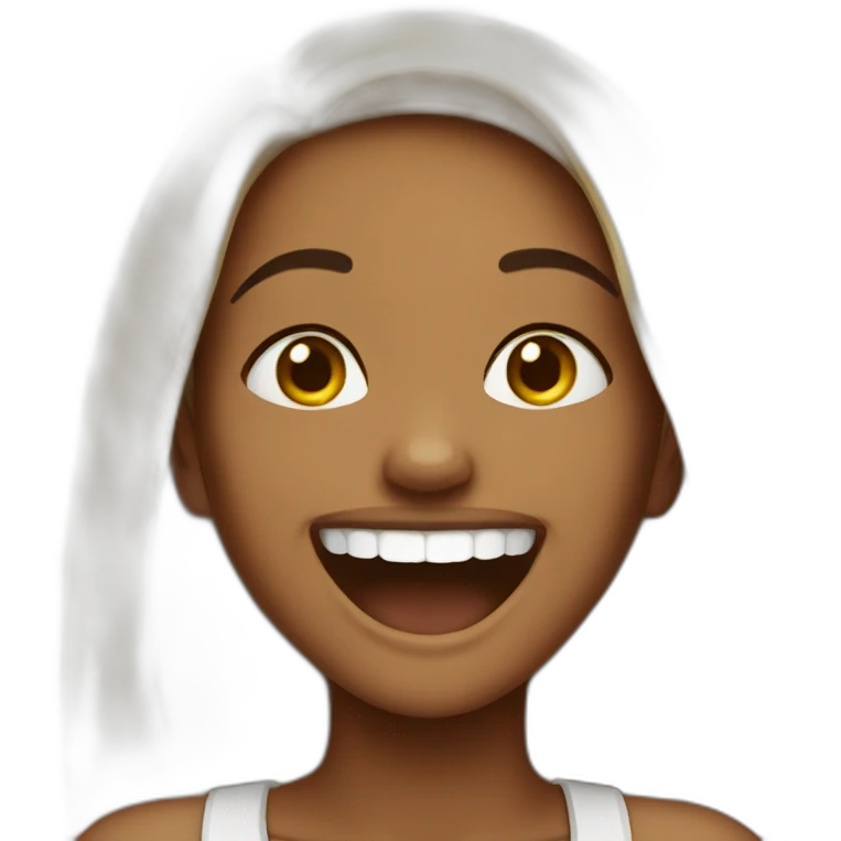 Sudanese girl laughing emoji