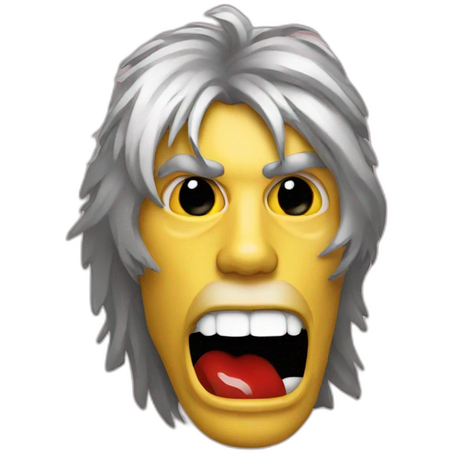 Rolling Stones logo chrome emoji