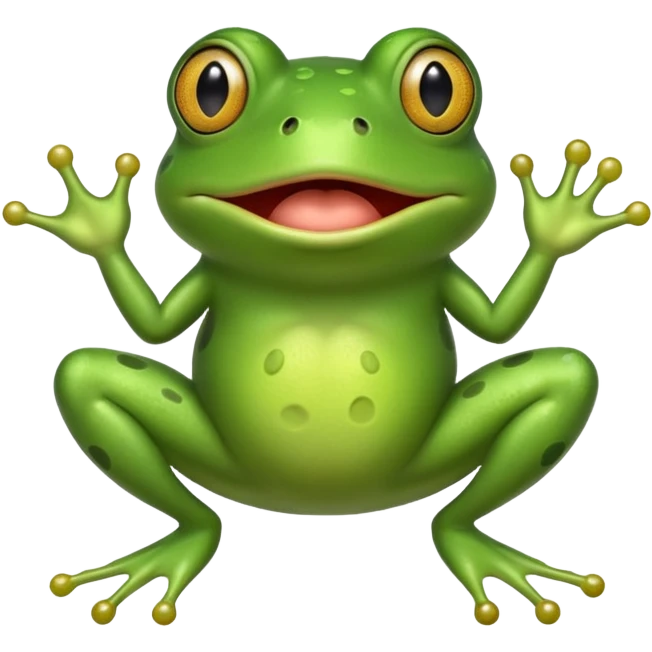 Frog farting emoji