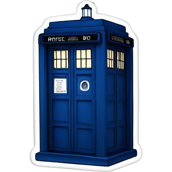 Cutecore tardis (Doctor Who) emoji