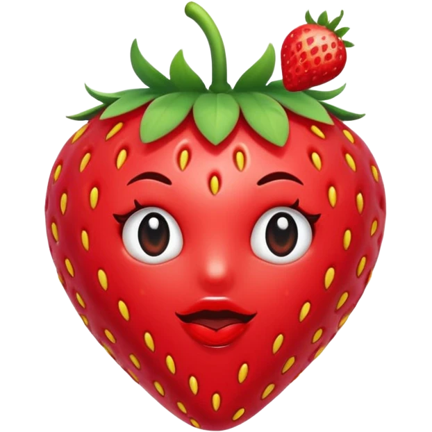 strawberry 🍓 and red kiss 💋 fashioned stylish little emoji for “slay” reaction emoji