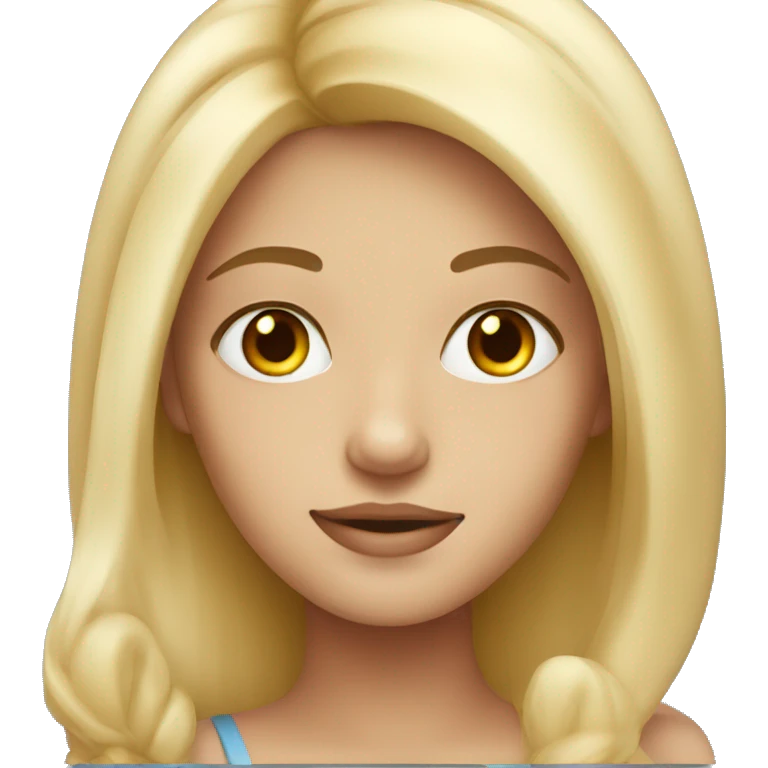 A blondie girl with bright eyes  emoji