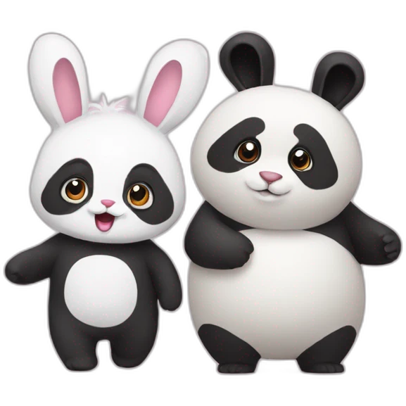 Bunny & panda emoji