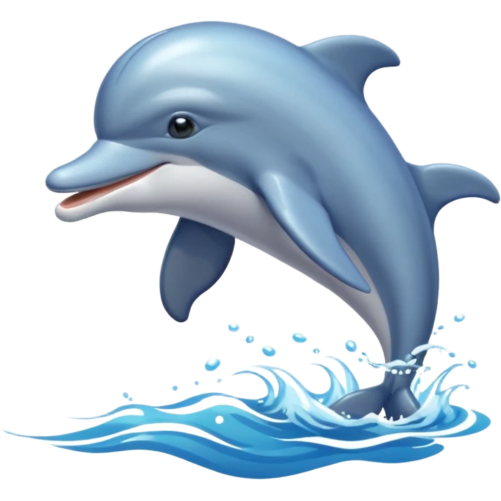 Dolphin emoji combination with a cap emoji