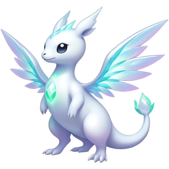  Iridescent white pale light fakemon-creature  emoji