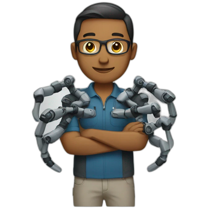 technical assistant with six arms emoji