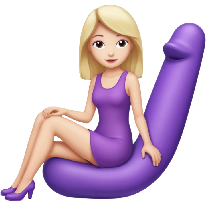 Woman sitting on dildo emoji