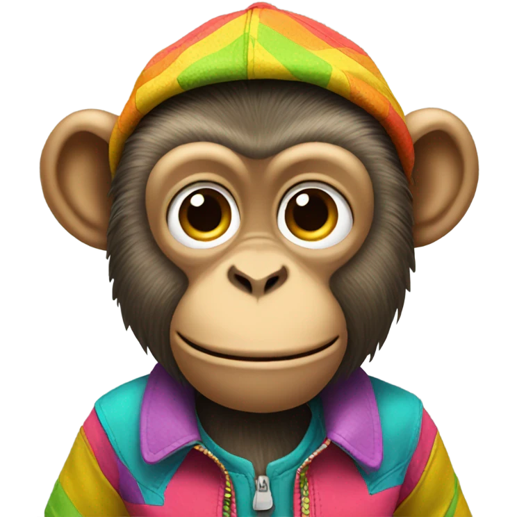 Monkey wearing a jacket emoji