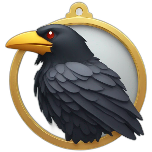 metal raven medal emoji