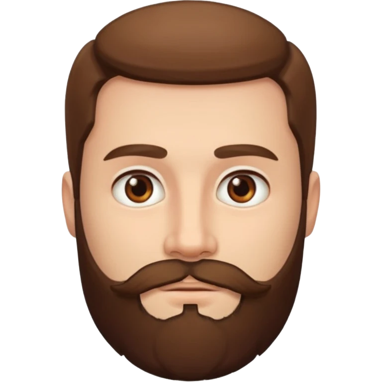 a man with beard  without mustache  emoji