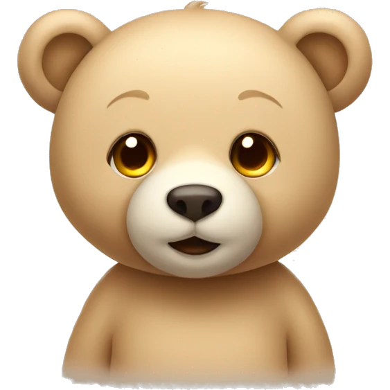 Cute beige bear emoji