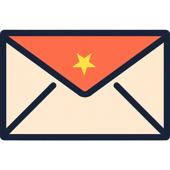 thank you note with envelope emoji