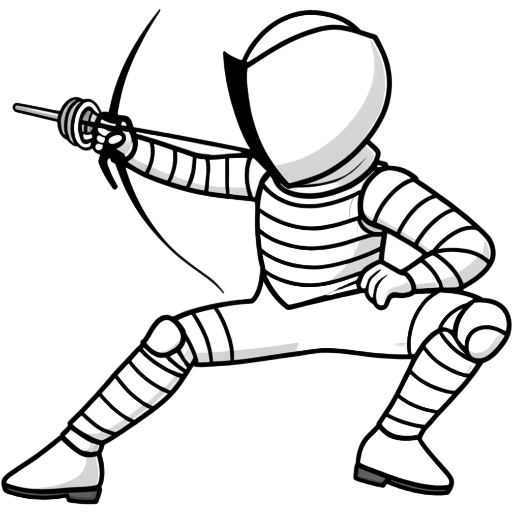 fencer taking a break, resting emoji