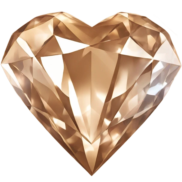 Light brown diamond heart  emoji