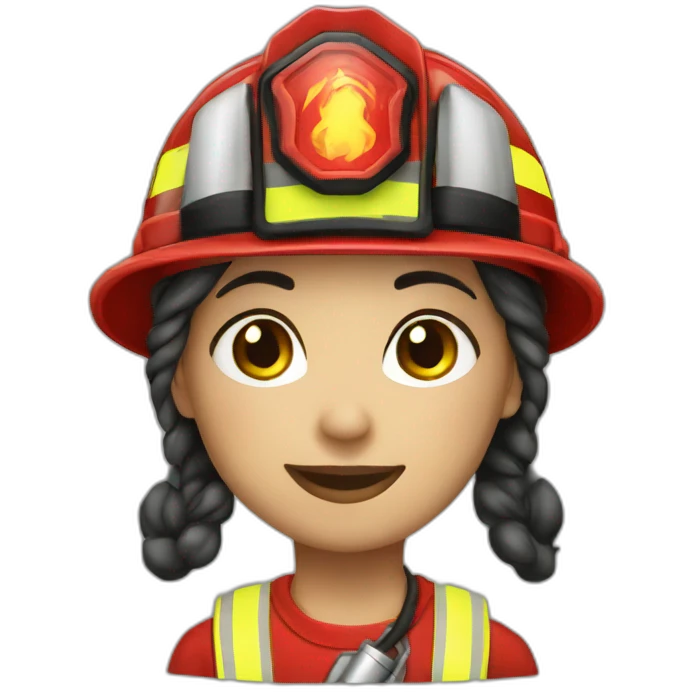 fireman girl white emoji