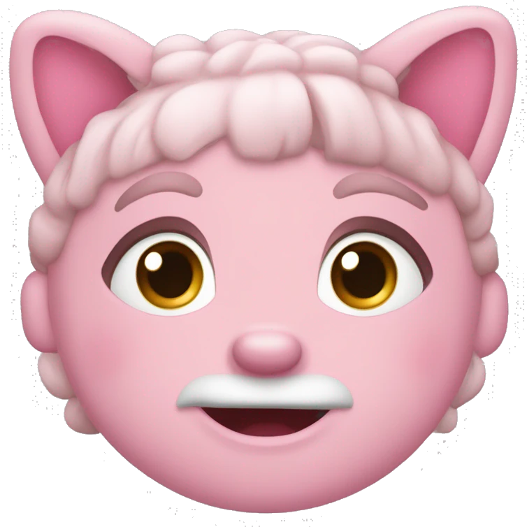 Ein weißes Rehkitz mit rosa Schleife  emoji
