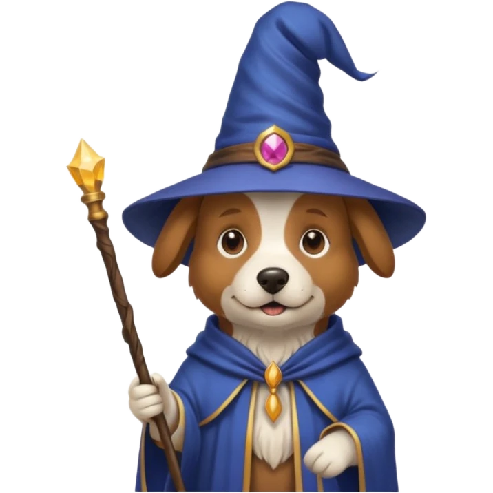 Dog wizard emoji