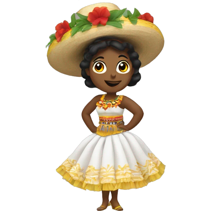 panama pollera dancer emoji