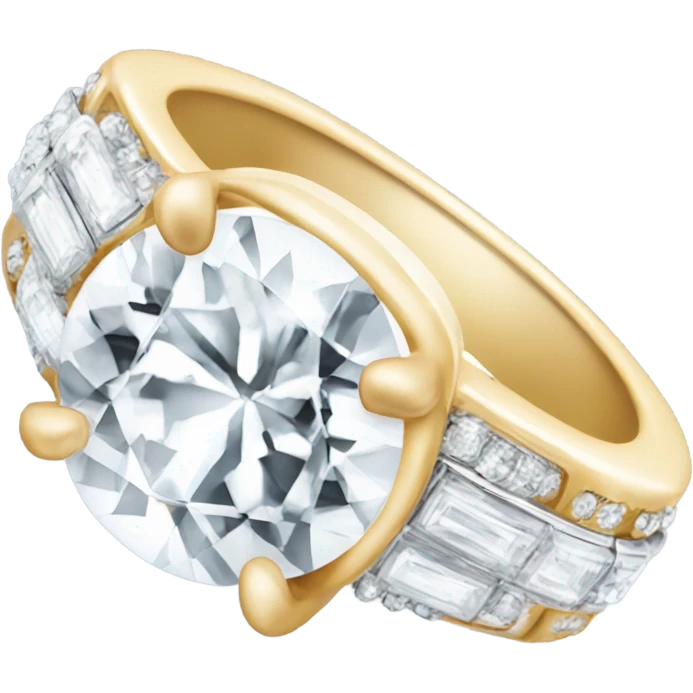 White Hand with engagement ring on  emoji