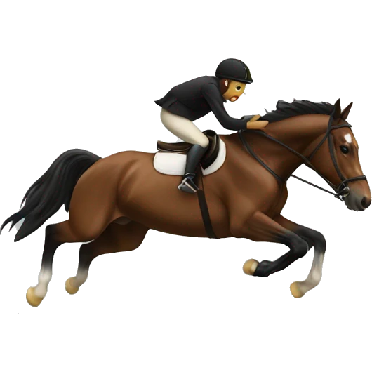 horse jumping a jump  emoji