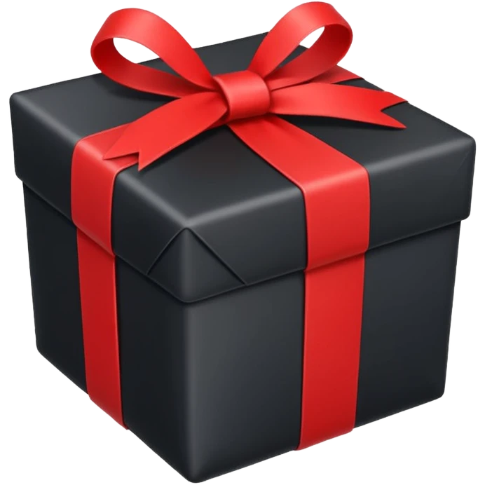 black gift emoji