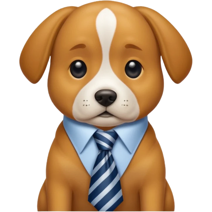 My dog whereing a tie  emoji