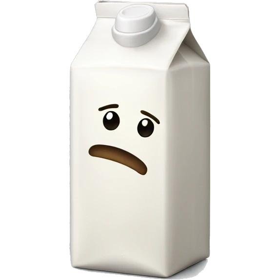 On a milk carton  emoji