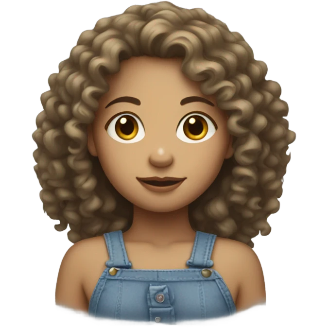 Light skin girl with curly hair  emoji