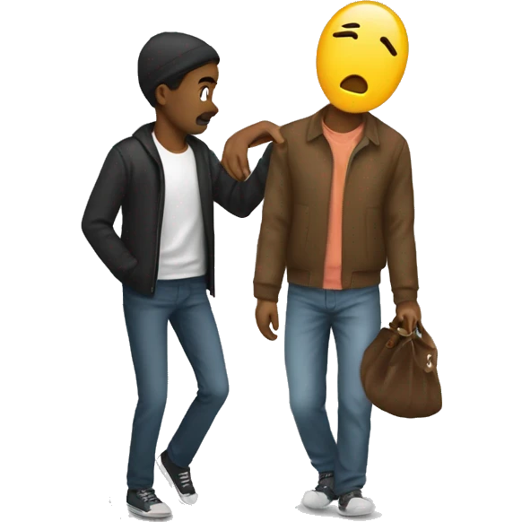 Someone stealing another one’s identity emoji